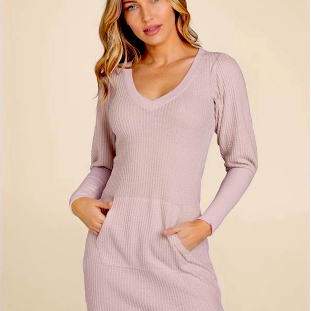 VENUS Sweater Dress | M | Blush | w. Pockets